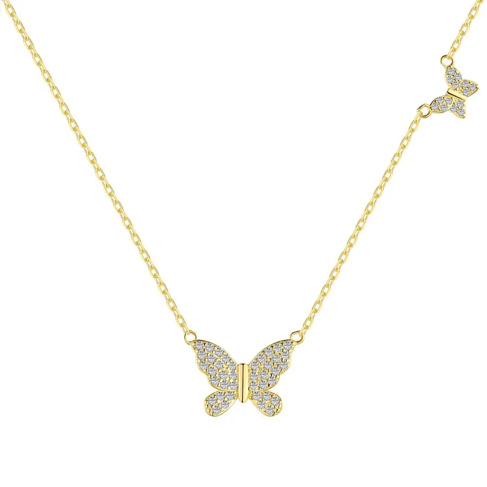 925 Silver Butterfly CZ Pendant Necklace DY190469 product image 7