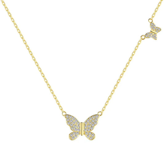 925 Silver Butterfly CZ Pendant Necklace DY190469 product image 7