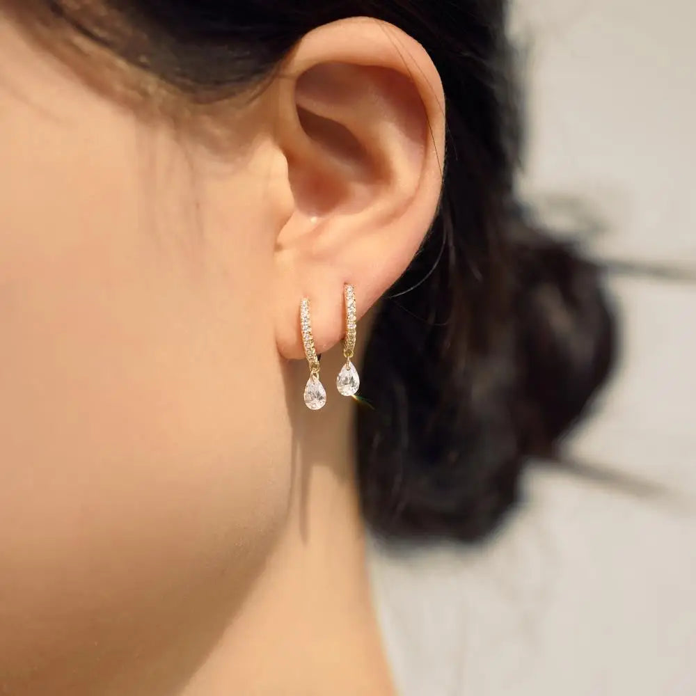 KAKODIY Fashion Drop Zircon Pendant 14K Gold Plated Earrings 925 Sterling Silver Fine Jewelry Earrings - product image 5