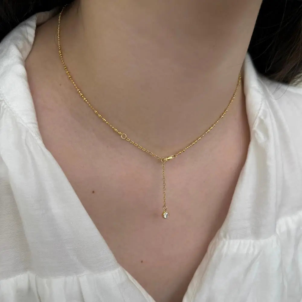 925 Silver Minimalist Chain Necklace DY191364 product image 2