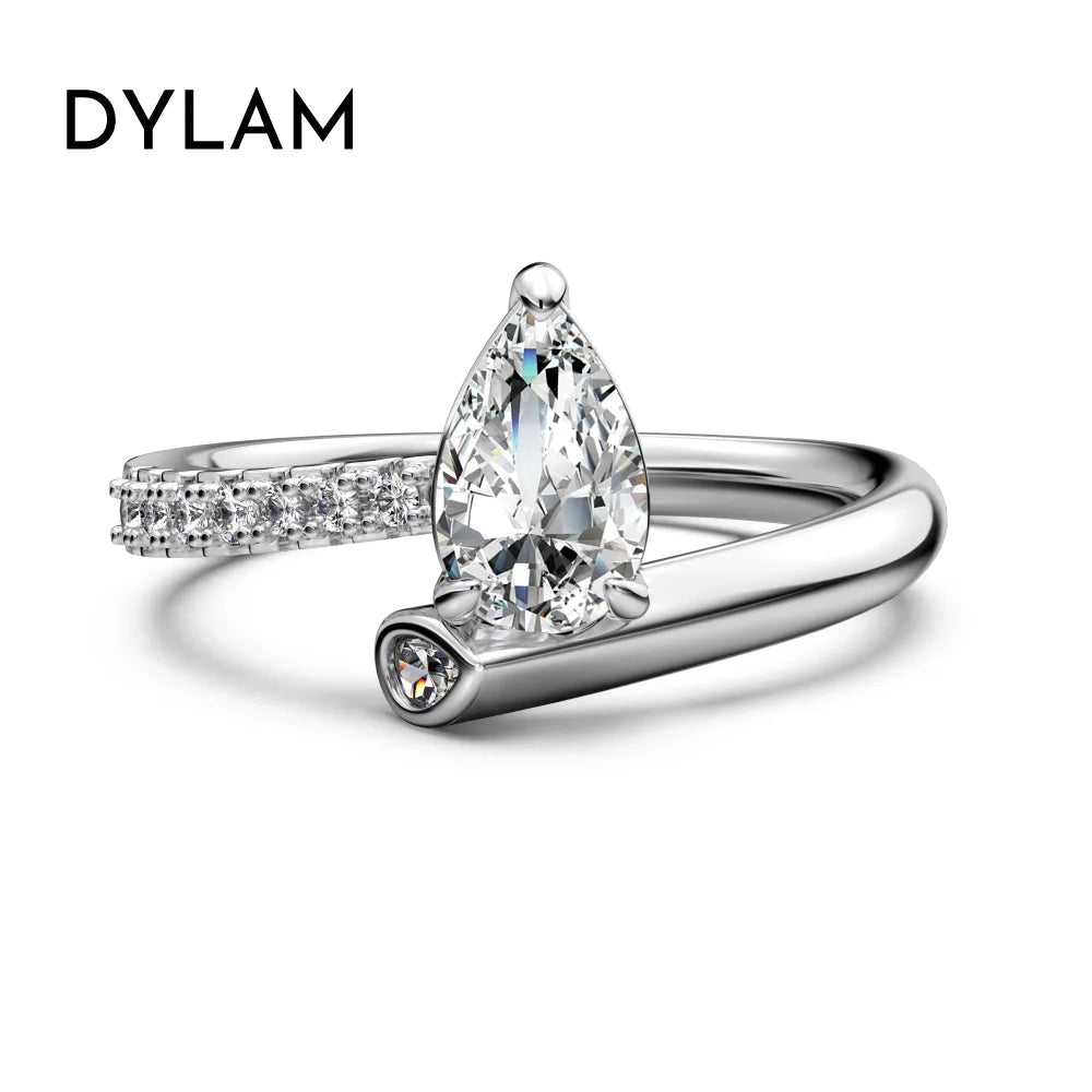 925 Silver CZ Bridal Engagement Ring DY121036 product image 6