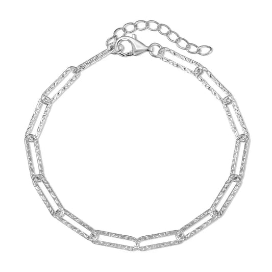925 Sterling Silver Minimalist Chain Bracelet by KAKODIY
