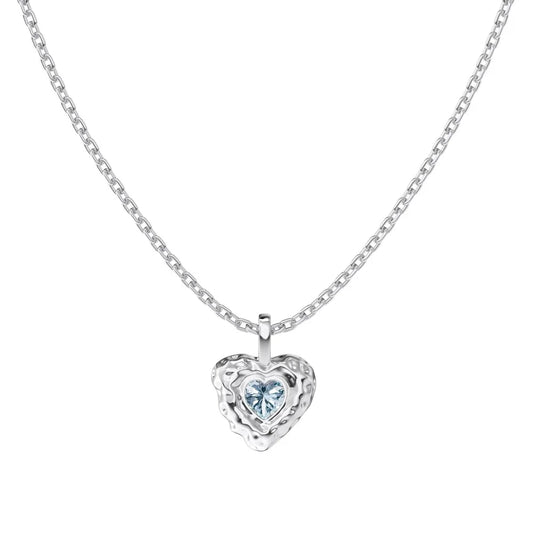 925 Silver Heart Pendant Necklace DY190891 by KAKODIY