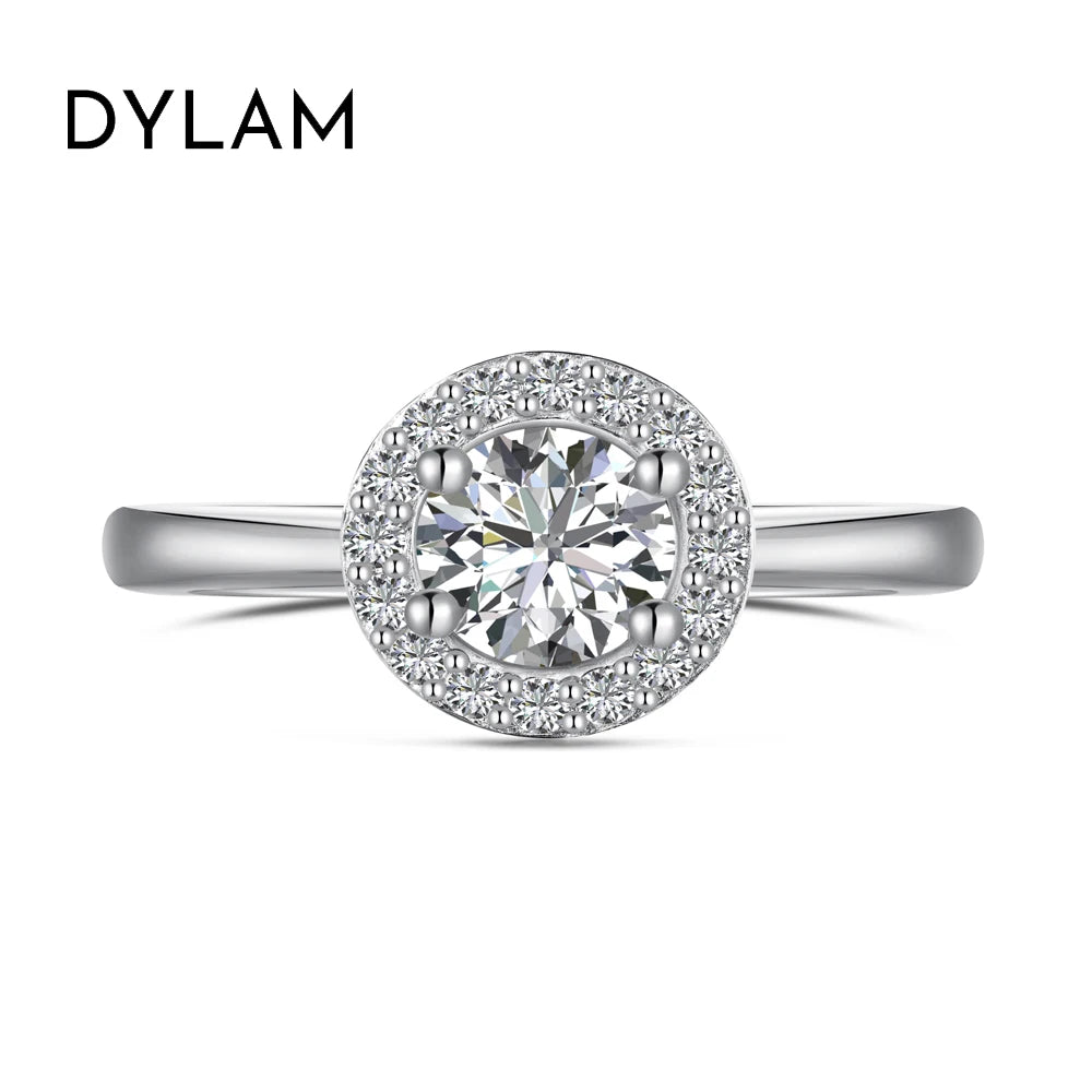 Classic Design Eternity Band 925 Sterling Silver Rhodium Plated Circle 0.75 Carat 5A Grade Cubic Zirconia Bridal Rings