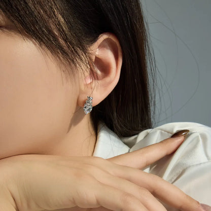 KAKODIY Cute Design Mini Fine Jewelry Rhodium Plated Champagne Gold 925 Sterling Silver 5A Cubic Zirconia Bear Heart Stud Earrings Women - product image 3
