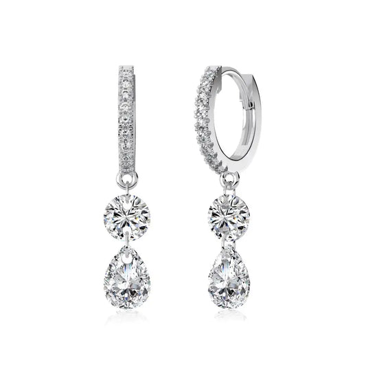 925 Sterling Silver CZ Statement Drop Earrings product image 7
