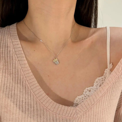 925 Silver 5A CZ Pendant Necklace DY191221 product image 4