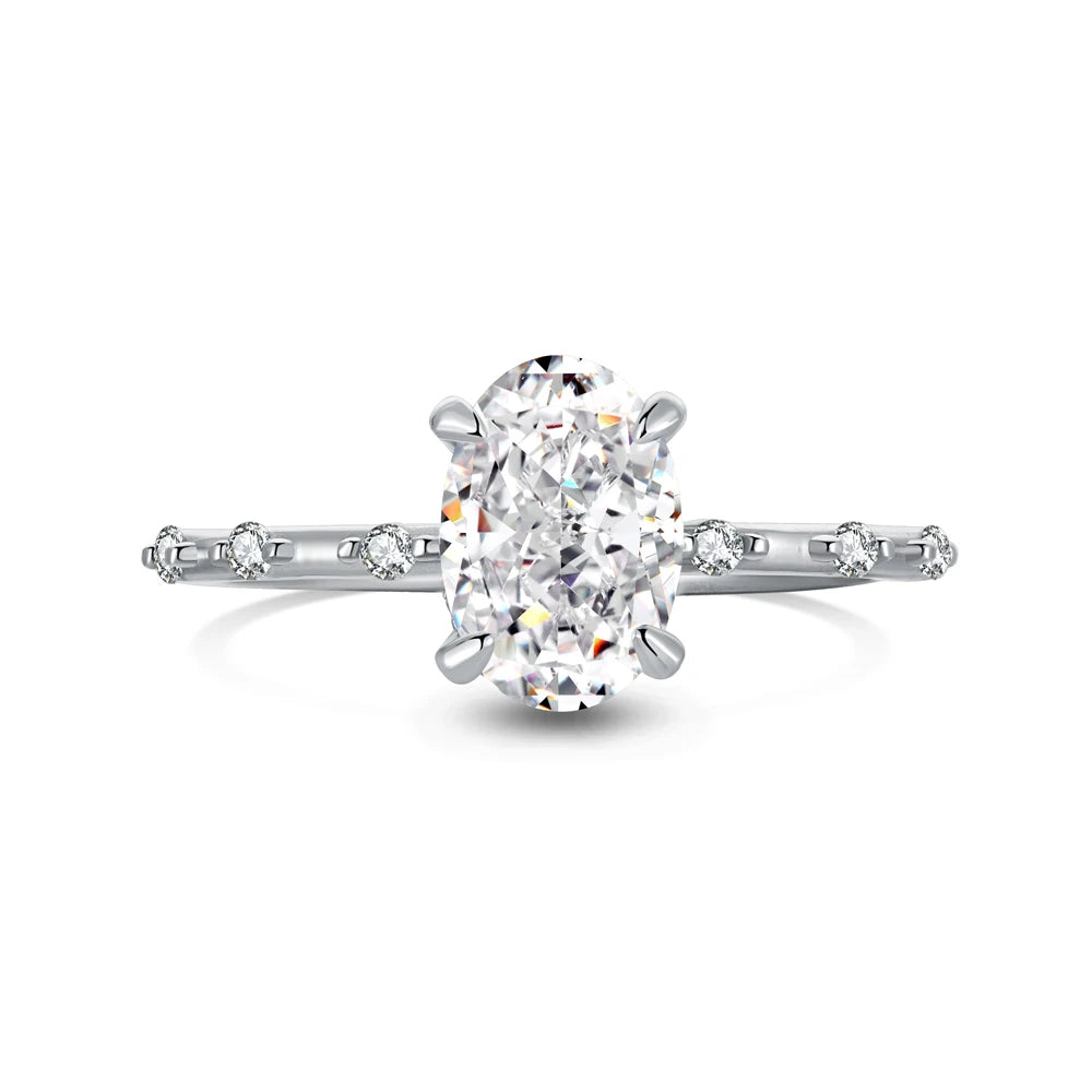925 Silver 8A CZ Bridal Wedding Ring DY120663 product image 7