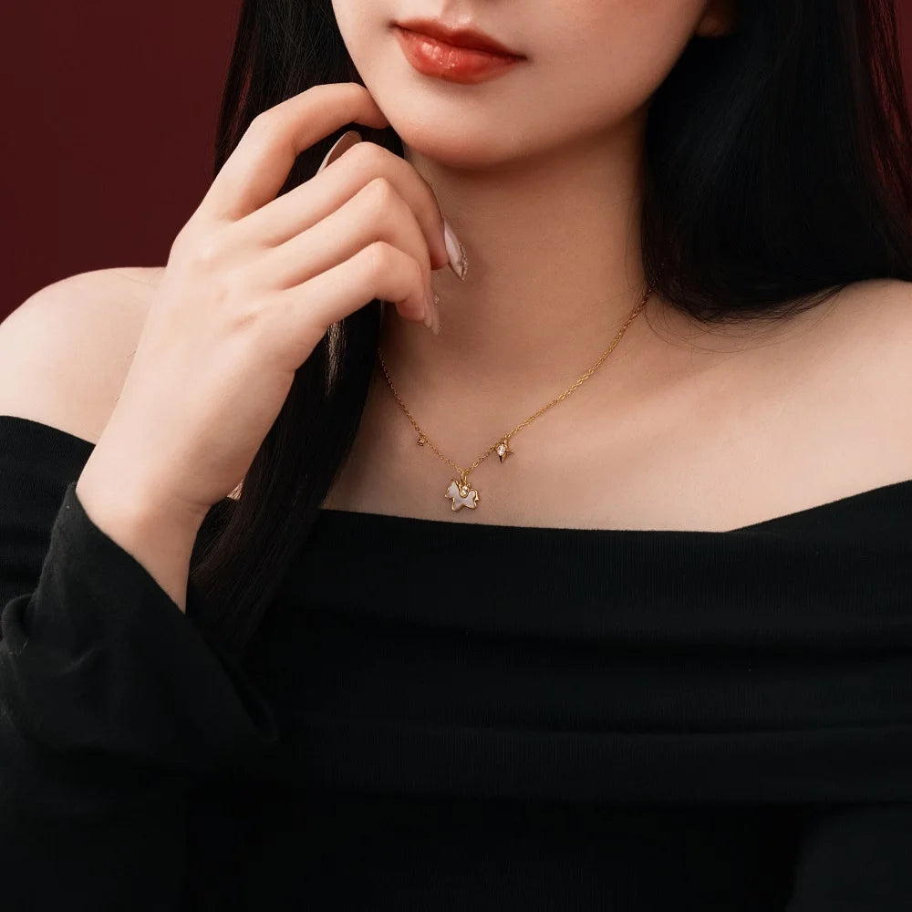 925 Silver Star 5A CZ Pendant Necklace DY191869 product image 6