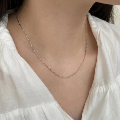925 Silver Minimalist Chain Necklace DY191363 product image 4