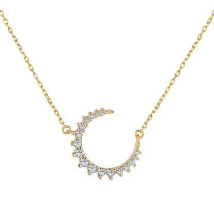 925 Sterling Silver Moon CZ Necklace product image 6