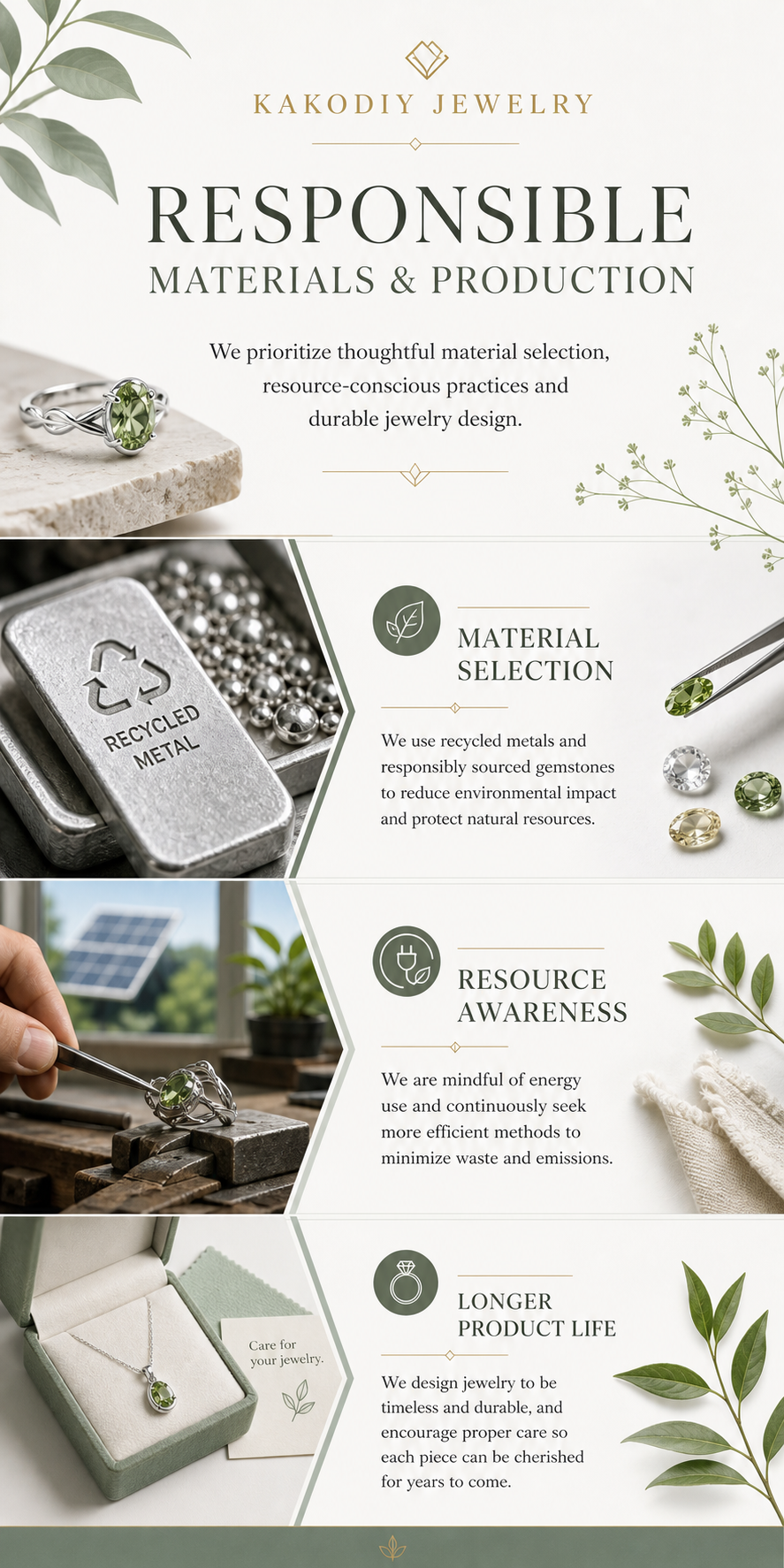 KAKODIY responsible jewelry materials and production